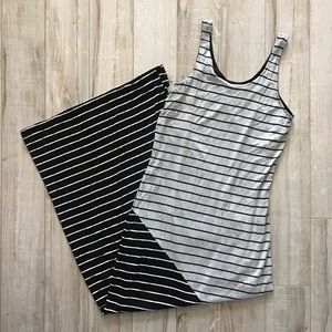 Holt Renfrew Striped Two-Tone Maxi Dress